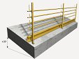 Sistema provisional de protección de borde de losa, clase B
