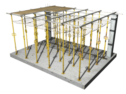 Red de seguridad bajo losa con sistema de cimbra continuo